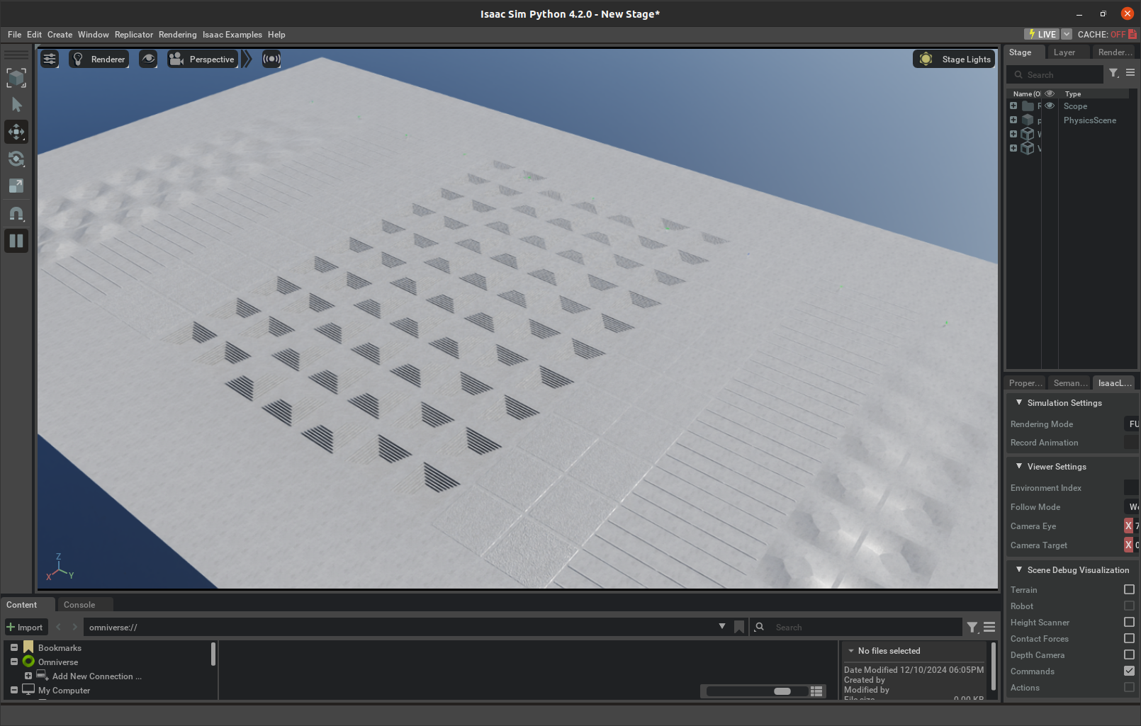 Rough terrain with depth camera